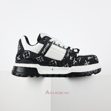 Buy Louis Vuitton LV Trainer Maxi Sneaker Black Monogram Denim Black 1AGZBH Quality Reps Replicas Shoes