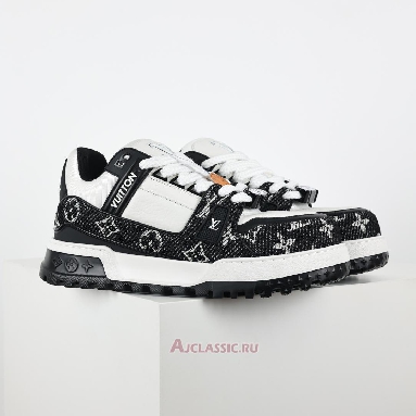 Buy Louis Vuitton LV Trainer Maxi Sneaker Black Monogram Denim Black 1AGZBH Quality Reps Replicas Shoes