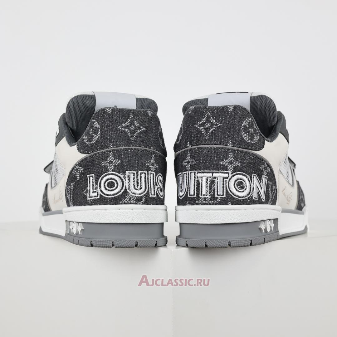 New Louis Vuitton LV Trainer Sneaker "Monogram Denim Dark Grey White" 1ADF0U-2 Shoes