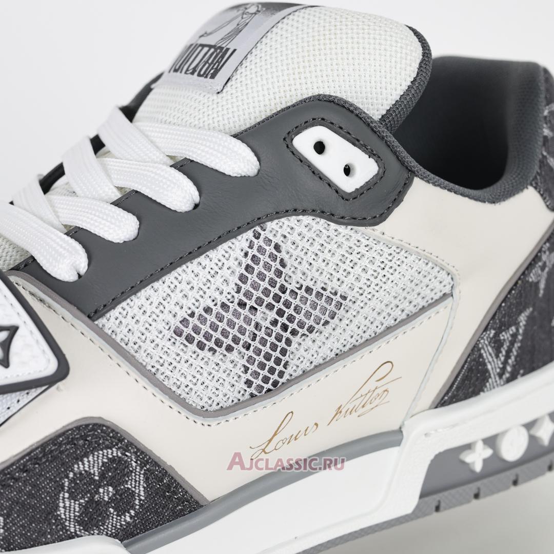 New Louis Vuitton LV Trainer Sneaker "Monogram Denim Dark Grey White" 1ADF0U-2 Shoes