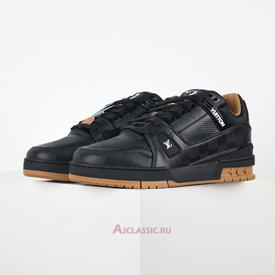 New Louis Vuitton LV Trainer Sneaker "Black Leather" 1AHTSW Shoes