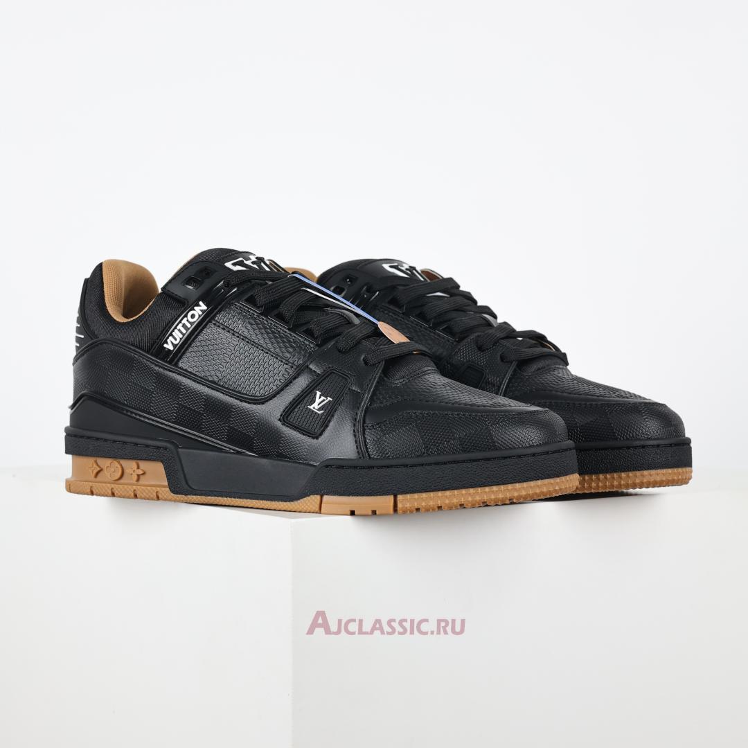 New Louis Vuitton LV Trainer Sneaker "Black Leather" 1AHTSW Shoes