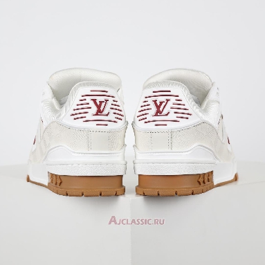 Buy Louis Vuitton LV Trainer Sneaker White Red Leather White 1AHTS7 Quality Reps Replicas Shoes