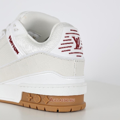 Buy Louis Vuitton LV Trainer Sneaker White Red Leather White 1AHTS7 Quality Reps Replicas Shoes