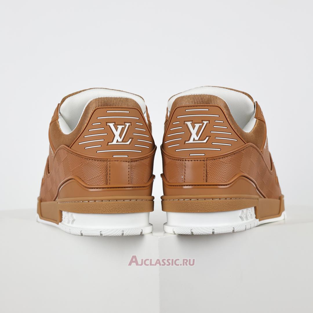 New Louis Vuitton LV Trainer Sneaker "Cognac Brown Leather" 1AHTTA Shoes
