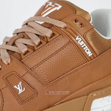 Buy Louis Vuitton LV Trainer Sneaker Cognac Brown Leather Brown 1AHTTA Quality Reps Replicas Shoes
