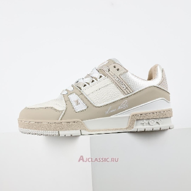 Buy Louis Vuitton LV Trainers Sneaker Beige White Beige 1ADHDA Quality Reps Replicas Shoes