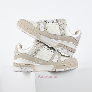 Buy Louis Vuitton LV Trainers Sneaker Beige White Beige 1ADHDA Quality Reps Replicas Shoes