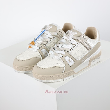 Buy Louis Vuitton LV Trainers Sneaker Beige White Beige 1ADHDA Quality Reps Replicas Shoes