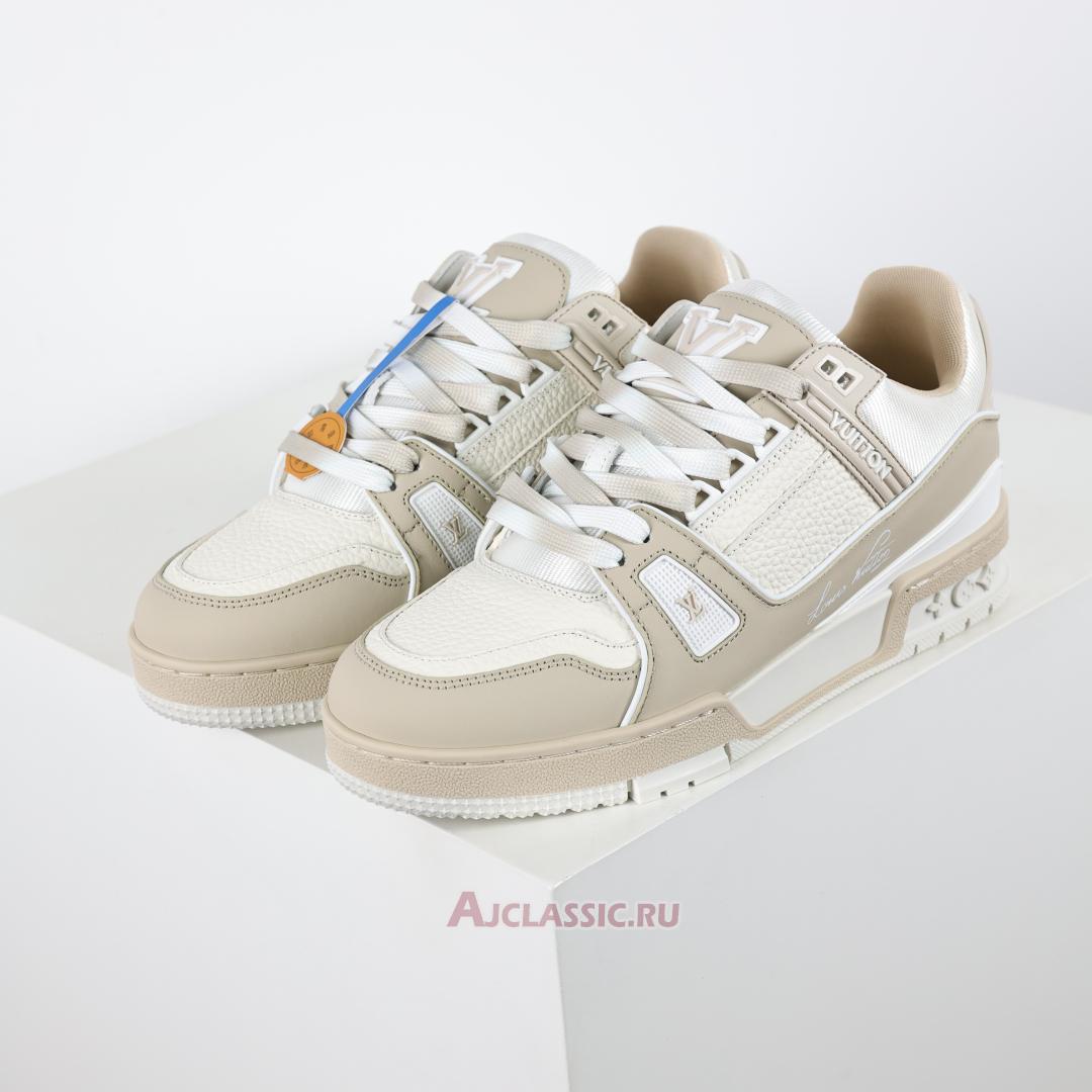 New Louis Vuitton LV Trainers Sneaker "Beige White" 1ADHDA Shoes