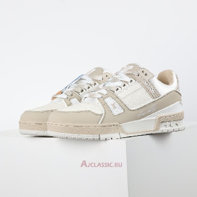 Buy Louis Vuitton LV Trainers Sneaker Beige White Beige 1ADHDA Quality Reps Replicas Shoes