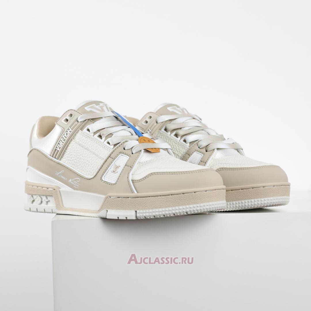 New Louis Vuitton LV Trainers Sneaker "Beige White" 1ADHDA Shoes