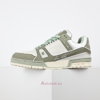 Buy Louis Vuitton LV Trainers Sneaker Green White Green 1ADHC4 Quality Reps Replicas Shoes