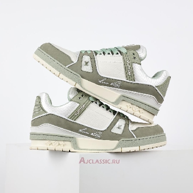 Buy Louis Vuitton LV Trainers Sneaker Green White Green 1ADHC4 Quality Reps Replicas Shoes