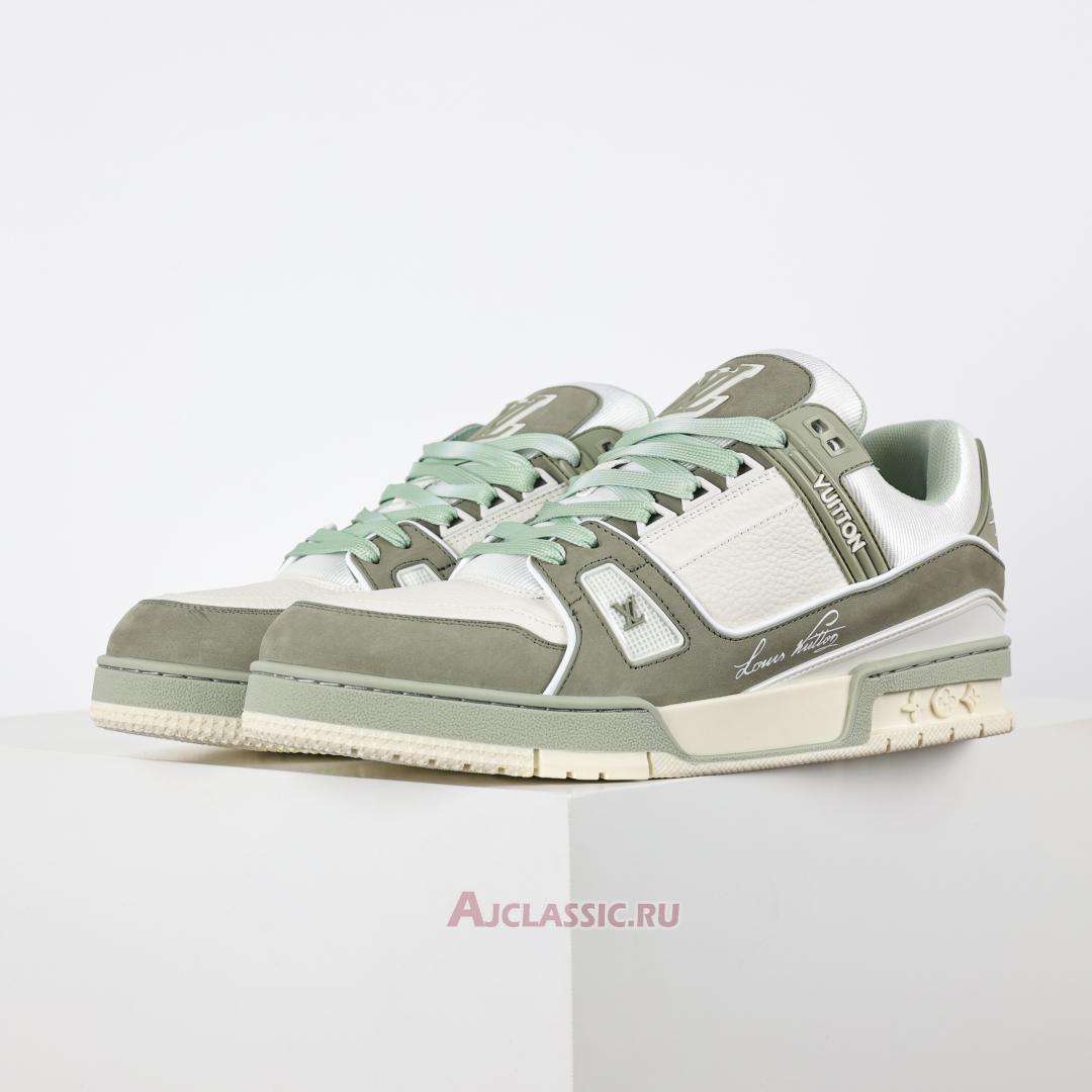 New Louis Vuitton LV Trainers Sneaker "Green White" 1ADHC4 Shoes