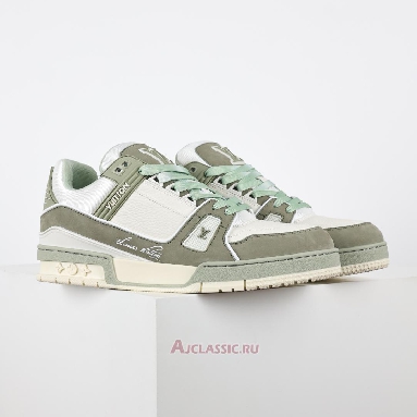 Buy Louis Vuitton LV Trainers Sneaker Green White Green 1ADHC4 Quality Reps Replicas Shoes