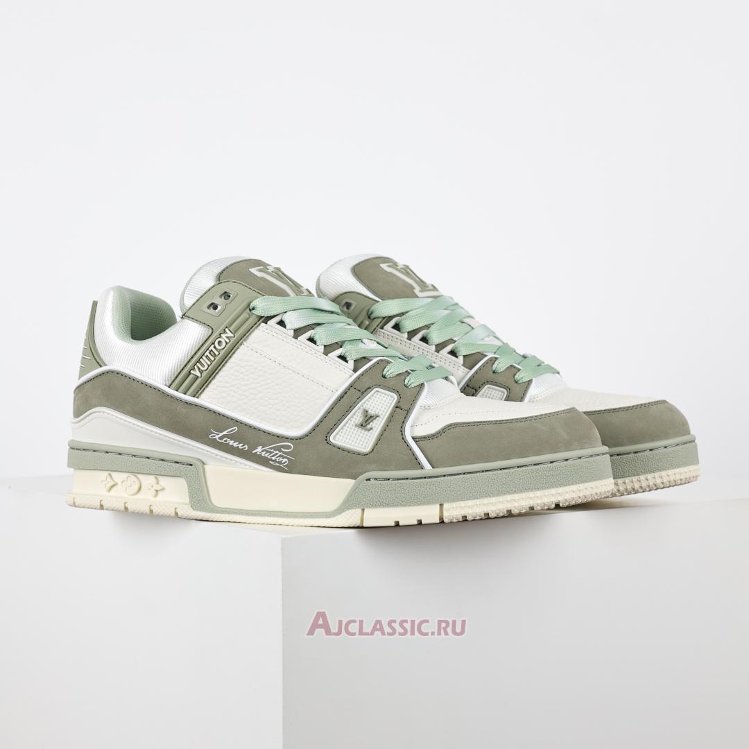 New Louis Vuitton LV Trainers Sneaker "Green White" 1ADHC4 Shoes