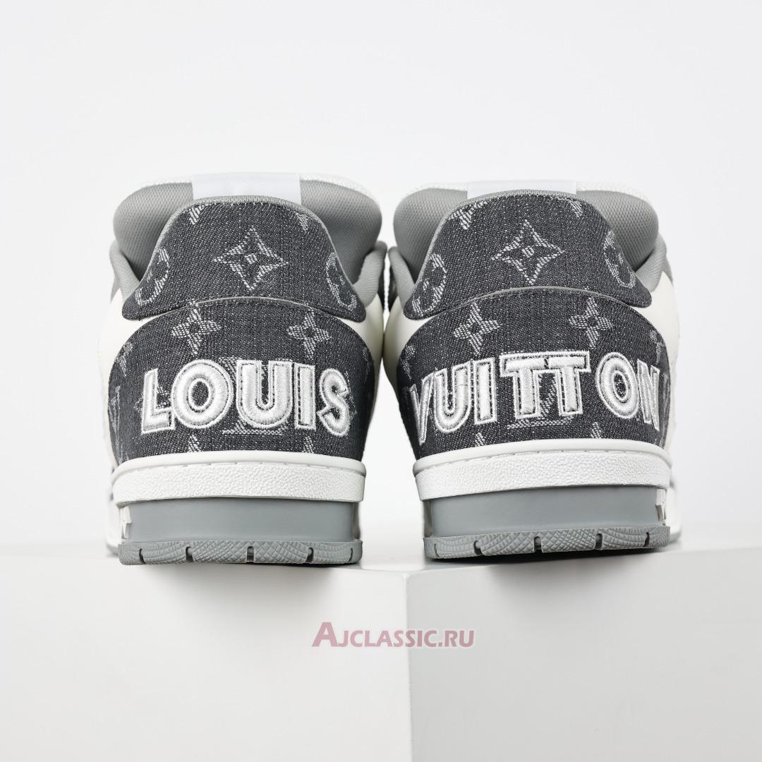 New Louis Vuitton LV Trainers Sneaker "Velcro Strap - Grey Monogram Denim" 1ADF0X Shoes