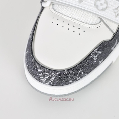 Buy Louis Vuitton LV Trainers Sneaker Velcro Strap - Grey Monogram Denim Grey 1ADF0X Quality Reps Replicas Shoes