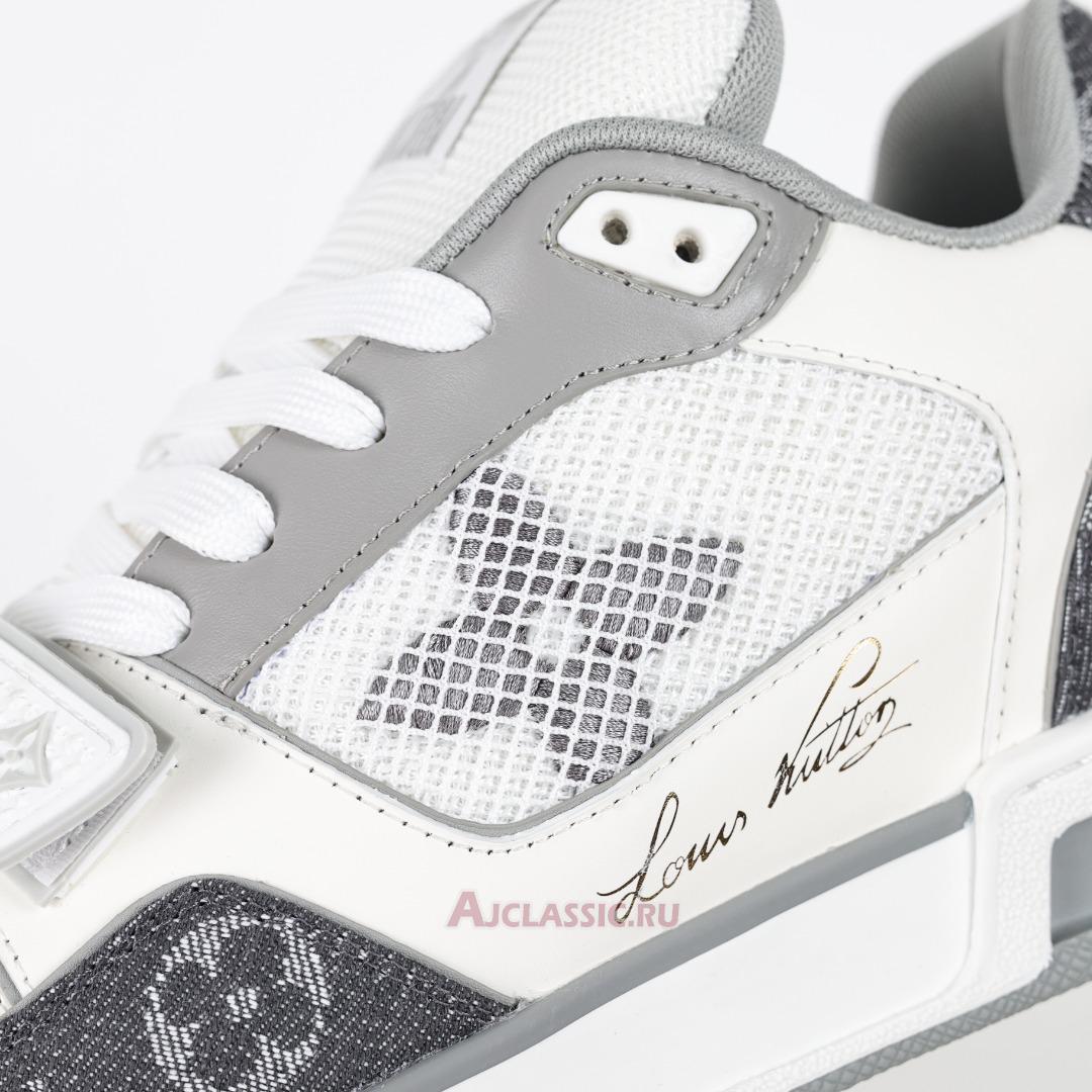 New Louis Vuitton LV Trainers Sneaker "Velcro Strap - Grey Monogram Denim" 1ADF0X Shoes