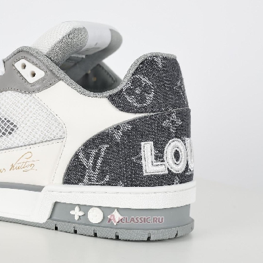 Buy Louis Vuitton LV Trainers Sneaker Velcro Strap - Grey Monogram Denim Grey 1ADF0X Quality Reps Replicas Shoes