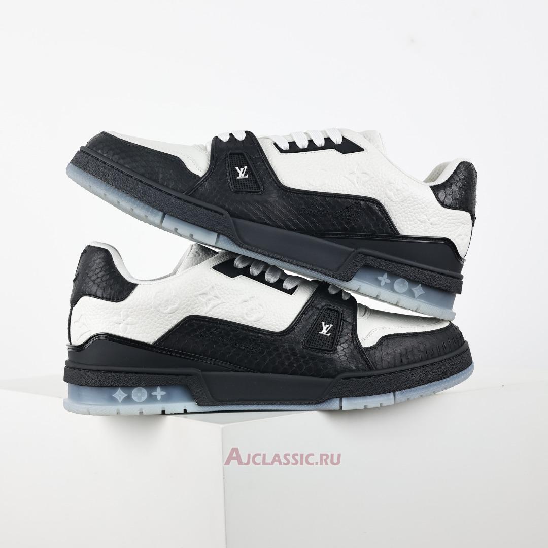 New Louis Vuitton LV Trainers Sneaker "Black White" 1A9JGA-2 Shoes