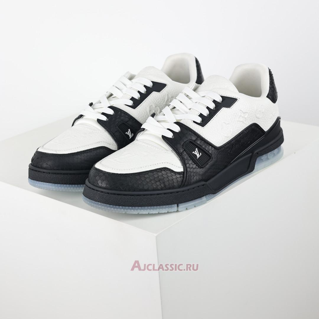 New Louis Vuitton LV Trainers Sneaker "Black White" 1A9JGA-2 Shoes