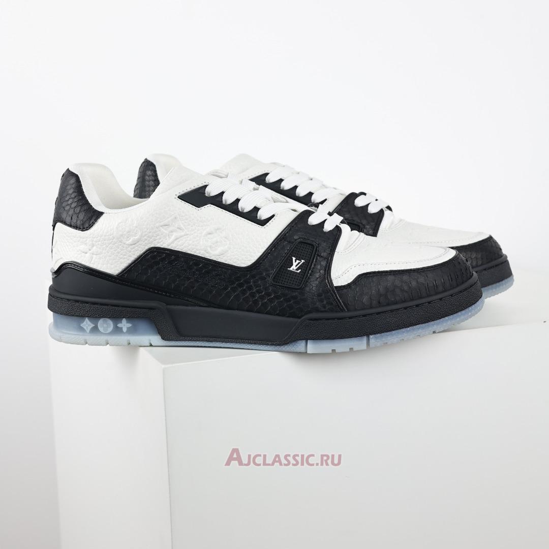 New Louis Vuitton LV Trainers Sneaker "Black White" 1A9JGA-2 Shoes
