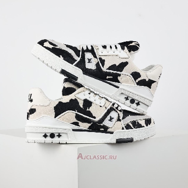 Buy Louis Vuitton LV Trainers Sneaker Black White Animal Print Black 1ADEJ9-2 Quality Reps Replicas Shoes