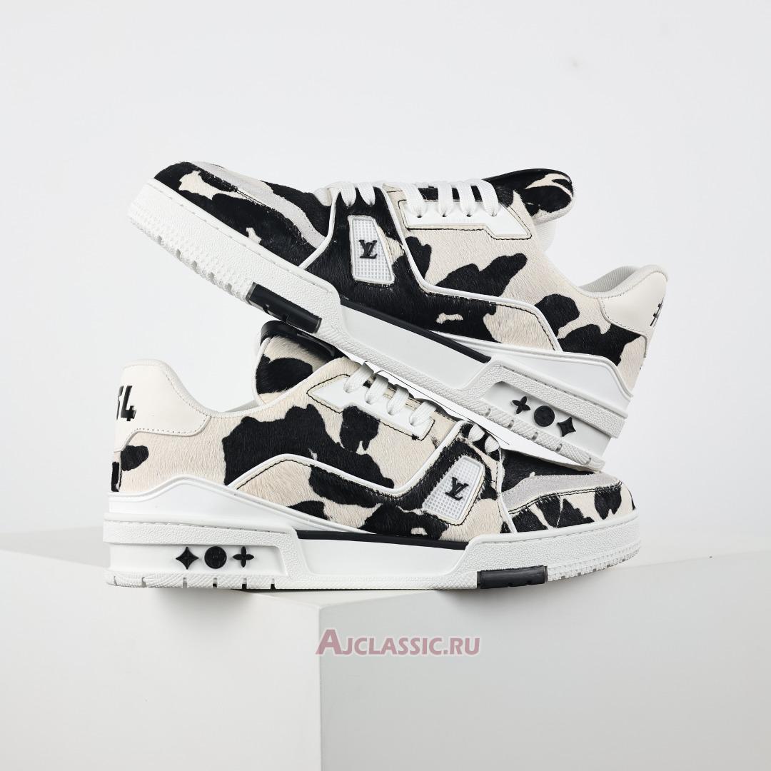 New Louis Vuitton LV Trainers Sneaker "Black White Animal Print" 1ADEJ9-2 Shoes