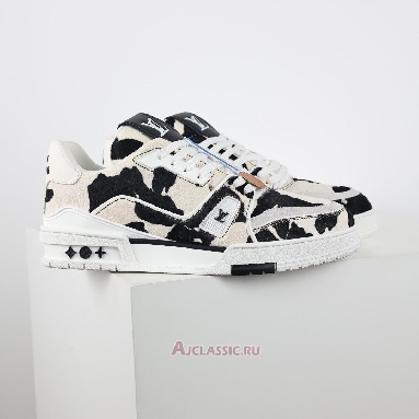 Buy Louis Vuitton LV Trainers Sneaker Black White Animal Print Black 1ADEJ9-2 Quality Reps Replicas Shoes