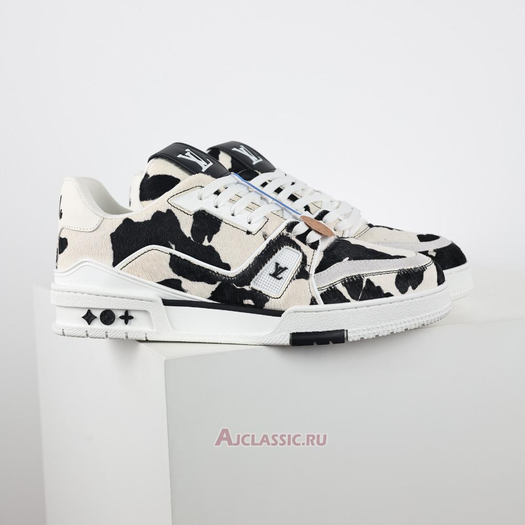 New Louis Vuitton LV Trainers Sneaker "Black White Animal Print" 1ADEJ9-2 Shoes