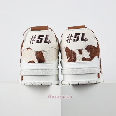 Buy Louis Vuitton LV Trainers Sneaker Brown White Animal Print Brown 1AD7BY-2 Quality Reps Replicas Shoes