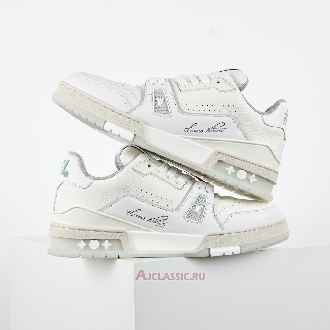 New Louis Vuitton LV Trainers Sneaker "White Silver Grey" 1A8WB3 Shoes