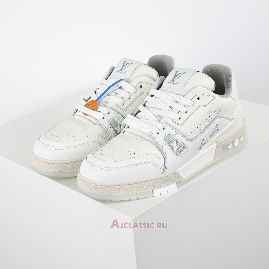New Louis Vuitton LV Trainers Sneaker "White Silver Grey" 1A8WB3 Shoes