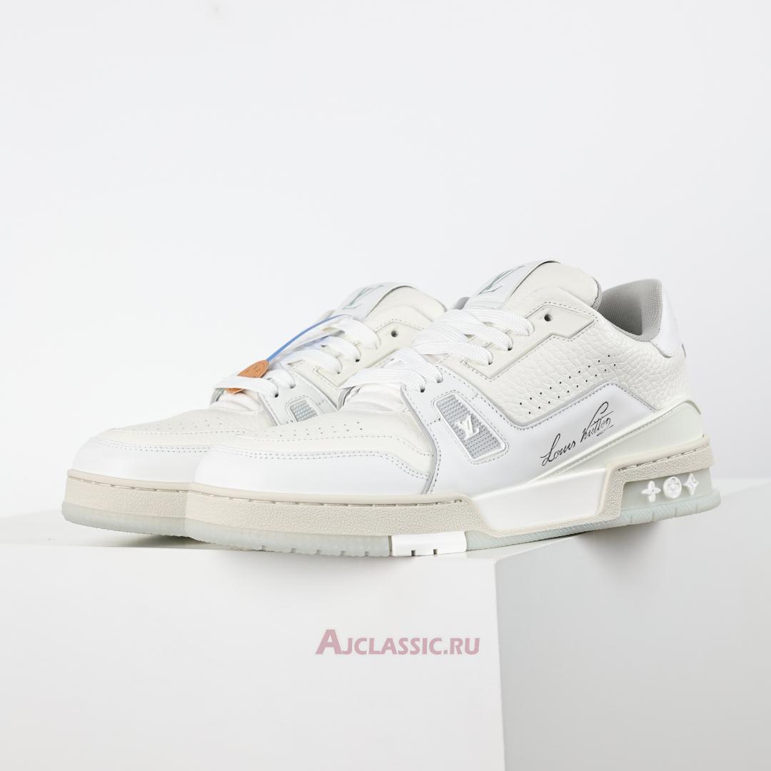 New Louis Vuitton LV Trainers Sneaker "White Silver Grey" 1A8WB3 Shoes