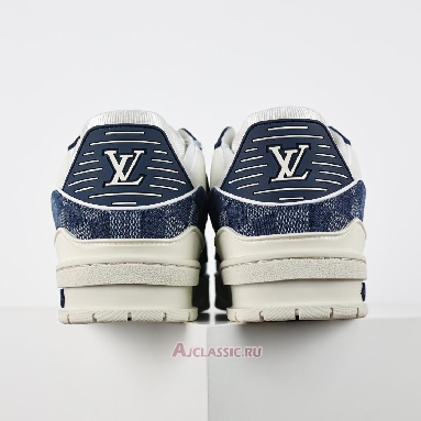 Buy Louis Vuitton LV Trainers Sneaker Blue Damier Denim Calf Leather Blue 1ACWCZ Quality Reps Replicas Shoes