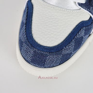 Buy Louis Vuitton LV Trainers Sneaker Blue Damier Denim Calf Leather Blue 1ACWCZ Quality Reps Replicas Shoes
