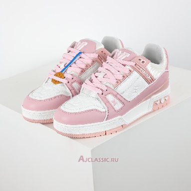 Buy Louis Vuitton LV Trainers Sneaker Pink White Pink 1AGZCI Quality Reps Replicas Shoes