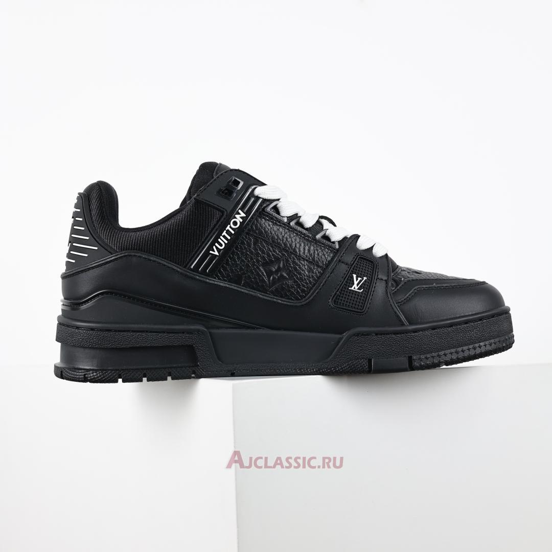 New Louis Vuitton LV Trainers Sneaker "Black Embossed Monogram" 1AAREY-2 Shoes