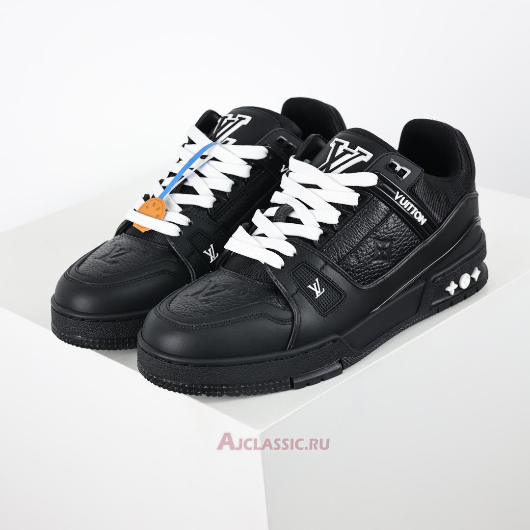 New Louis Vuitton LV Trainers Sneaker "Black Embossed Monogram" 1AAREY-2 Shoes