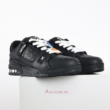 Buy Louis Vuitton LV Trainers Sneaker Black Embossed Monogram Black 1AAREY-2 Quality Reps Replicas Shoes