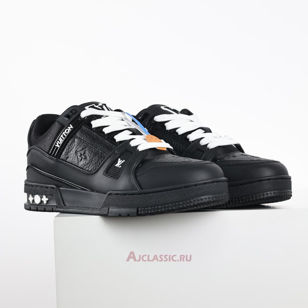 New Louis Vuitton LV Trainers Sneaker "Black Embossed Monogram" 1AAREY-2 Shoes