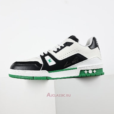 Buy Louis Vuitton LV Trainers Sneaker White Black Green Green 1ADDXZ Quality Reps Replicas Shoes