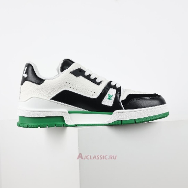 Buy Louis Vuitton LV Trainers Sneaker White Black Green Green 1ADDXZ Quality Reps Replicas Shoes