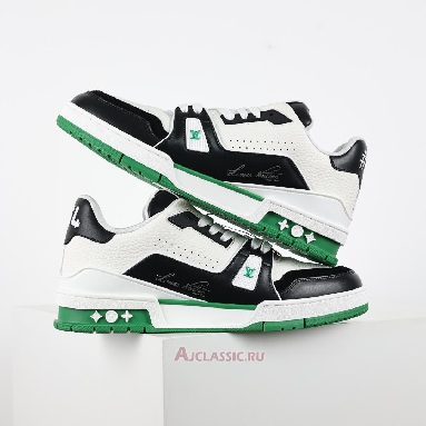 Buy Louis Vuitton LV Trainers Sneaker White Black Green Green 1ADDXZ Quality Reps Replicas Shoes