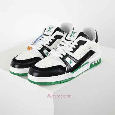 Buy Louis Vuitton LV Trainers Sneaker White Black Green Green 1ADDXZ Quality Reps Replicas Shoes
