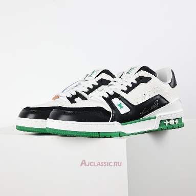 Buy Louis Vuitton LV Trainers Sneaker White Black Green Green 1ADDXZ Quality Reps Replicas Shoes