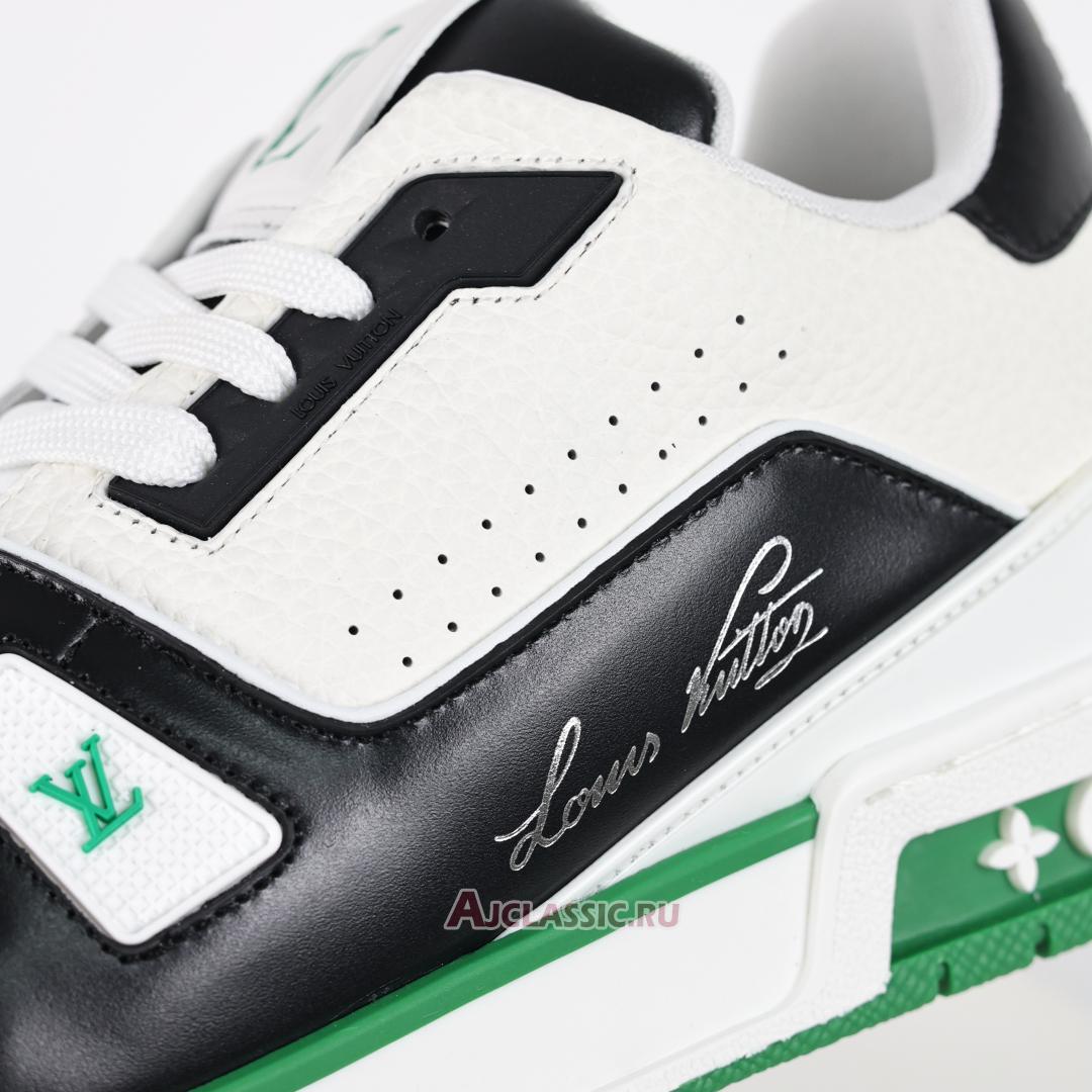 New Louis Vuitton LV Trainers Sneaker "White Black Green" 1ADDXZ Shoes