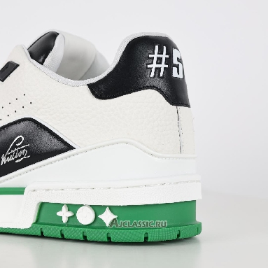 Buy Louis Vuitton LV Trainers Sneaker White Black Green Green 1ADDXZ Quality Reps Replicas Shoes